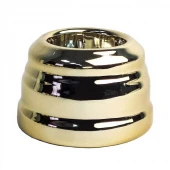 Ретро розетка с заземлением Grande Metallic темное золото, KGS-8DGM Edisel