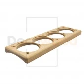 Накладка на бревно 200 мм. 4 местная, береза натуральная, НВ200-4 DecoWood