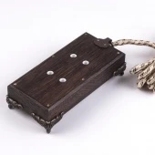 Ретро удлинитель Corriente без заземления, темный дуб, бронзовые узкие ножки, LW1024/12-26 Loft&Wood, 2 м.