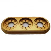 Рамка 3 местная Retro Design, золото, RE-RDRM3Gl Р-Электро