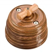 Ретро выключатель Art-marrone GE70401-44 (KM) ТМ МезонинЪ двухклавишный