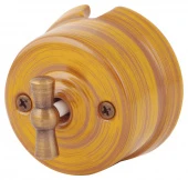 Ретро выключатель этно, OP11ET (KM) Salvador одноклавишный проходной