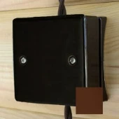 Корпус распределительной коробки ретро темно-коричневый, N011.02.03 DerevFarfor, серия МонолитБревно