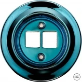 Корпус ретро розетки двойной синий металлик PEAZGs0 Katy Paty