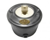 Розетка интернет малая, RJ 45 алюминий, 19110И-80 ГусевЪ