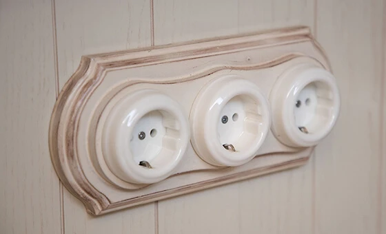 Ретро розетки Скрытый монтаж