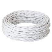 Витой силовой кабель 2*2.5, белый, RetroElectro