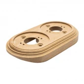 Накладка на бревно 300 мм. 2 местная, ясень натуральный, ОМРФ2-300 DecoWood