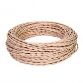 Ретро кабель витой ПВХ (50 м.) 2*1.5, бежевый, GE70141-15 ТМ МезонинЪ