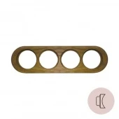 Рамка на бревно D200 мм. 4 местная, овал, дуб зеленый НО14ДЗ200 Salvador