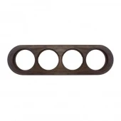 Рамка 4 местная овал дуб коричневый О14ДК Salvador