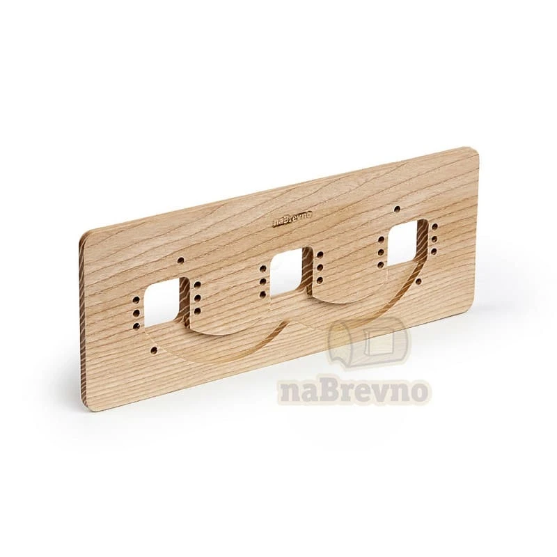 Тройная накладка на плоскость, ясень, RM3-0 naBrevno, серия Ретро Металл Тройная накладка на плоскость, ясень, RM3-0 naBrevno, серия Ретро Металл