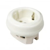 Ретро розетка без подъемной рамки, электрическая с заземлением, белый GE70301-01K ТМ МезонинЪ