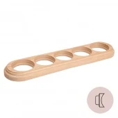 Рамка на бревно 220 мм. 5 местная, овал, дуб неокрашенный НО15НК220 Salvador