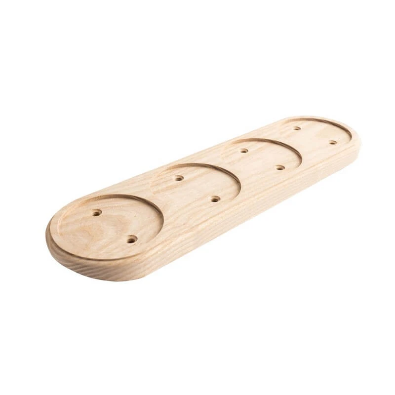 Накладка на бревно 260 мм. 4 местная, под ретро электрику из металла, ясень натуральный, ОМРП4-260 DecoWood Накладка на бревно 260 мм. 4 местная, под ретро электрику из металла, ясень натуральный, ОМРП4-260 DecoWood