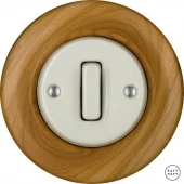 Ретро выключатель вишня матовая LIPAMSl1 Katy Paty одноклавишный
