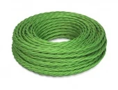 Ретро кабель витой ПВХ 3*1.5, бухта 50м, фисташковый шелк GE70151-28 ТМ МезонинЪ