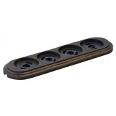 Рамка деревянная 4 местная, овал, состаренный черный, RD-04025 Retrika