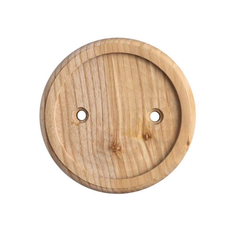 Накладка на бревно 260 мм. 1 местная, под ретро электрику из металла, ясень натуральный, ОМРП1-260 DecoWood Накладка на бревно 260 мм. 1 местная, под ретро электрику из металла, ясень натуральный, ОМРП1-260 DecoWood