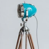 Мото-торшер, регулируемая высота 85-160 см., RoadMaster RoverBlu Vstileretro