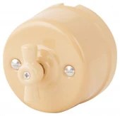 Ретро выключатель проходной, Нуволато, 080-330 (KM) Sun Lumen одноклавишный