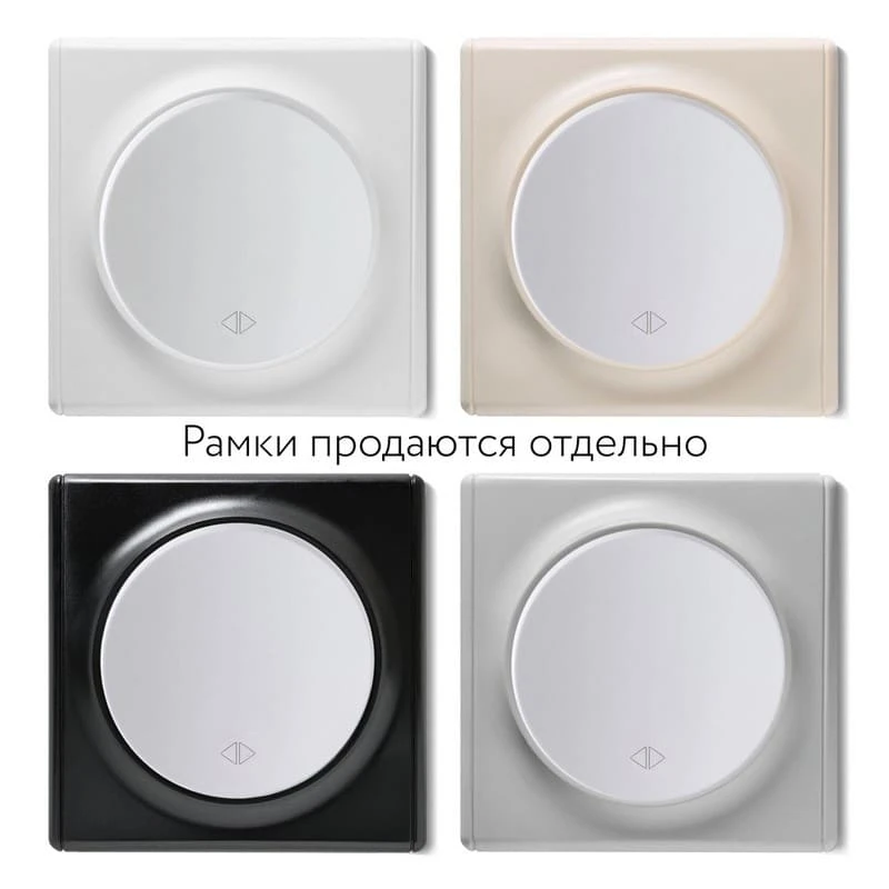 Дизайнерский выключатель, белый, 2172775 OneKeyElectro, одноклавишный проходной Дизайнерский выключатель, белый, 2172775 OneKeyElectro, одноклавишный проходной