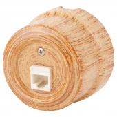 Ретро розетка компьютерная RJ-45 вишня 320-В (KM) Lindas