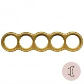 Рамка на бревно D280 мм. 5 местная, восьмерка, дуб коричневый с золотой патиной НО35ДКЗ280 Salvador