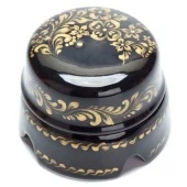 Распаечная коробка большая D85 черный с золотой росписью BOX2BL.GD Salvador