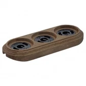 Рамка деревянная 3 местная на бревно D220 мм., старое дерево, RD-03221 Retrika