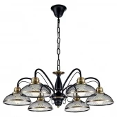 Люстра подвесная в стиле лофт, черный, LSP-9954 Lussole