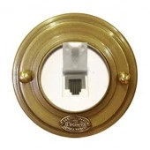 Розетка интернет, механизм Legrand, RJ 45, латунь, 09020И-80 ГусевЪ