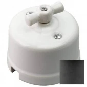 Ретро выключатель двухклавишный, серый R-SW-210 Retrika