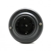 Ретро розетка с заземлением и шторками, черный муар, 201BMR Petrucci