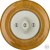 Ретро выключатель бук глянцевый LIFAGds Katy Paty диммер для ламп накаливания