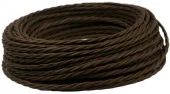 Ретро кабель витой электрический (50м) 2*0.75, шоколад, серия Twist, Interior Electric