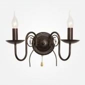 Настенный светильник в стиле лофт Tomas, 60018/2 черный с золотом ЕВРОСВЕТ