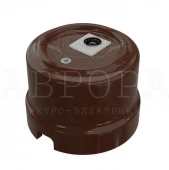 Ретро розетка TV (SAT), коричневый, GE70322-04 ТМ МезонинЪ, серия Аврора