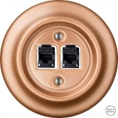 Розетка интернет Cat.6 двойная, медь матовая CUGsCat6 Katy Paty