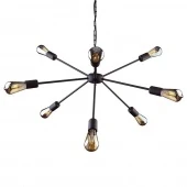 Люстра подвесная Rod в стиле лофт, черный, 9734 Nowodvorski