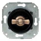 Ретро выключатель черный CL31BL Salvador перекрестный