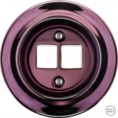 Корпус ретро розетки двойной фиолетовый металлик PEMAGs0 Katy Paty