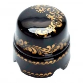 Распаечная коробка малая D60 черный с золотой росписью BOX1BL.GD Salvador