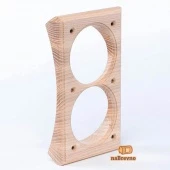 Двойная вертикальная накладка на бревно D260 мм., встраиваемая, дуб, V2*-260-D naBrevno