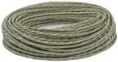 Ретро кабель витой электрический (50м) 2*2.5, титановый шелк, серия Twist, Interior Electric