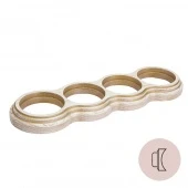 Рамка на бревно D200 мм. 4 местная, восьмерка, дуб выбеленный с золотой патиной НО34ВДЗ200 Salvador