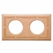 Рамка 2 местная натурель BF4-620-101 BIRONI (ручная резьба)