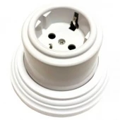 Розетка с заземляющим контактом Combi-2 Plastic, белый, B1-101-21/CPL2 BIRONI