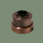 Ретро розетка с заземлением и шторками, серия Лонжин, темная медь, механизм: черный (трубка D12) L243-7-12 Romatti