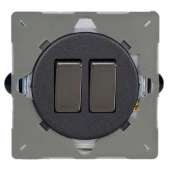 Ретро выключатель Matt Black, матовый черный, Z1EG2Y.MB Varilight двухклавишный проходной